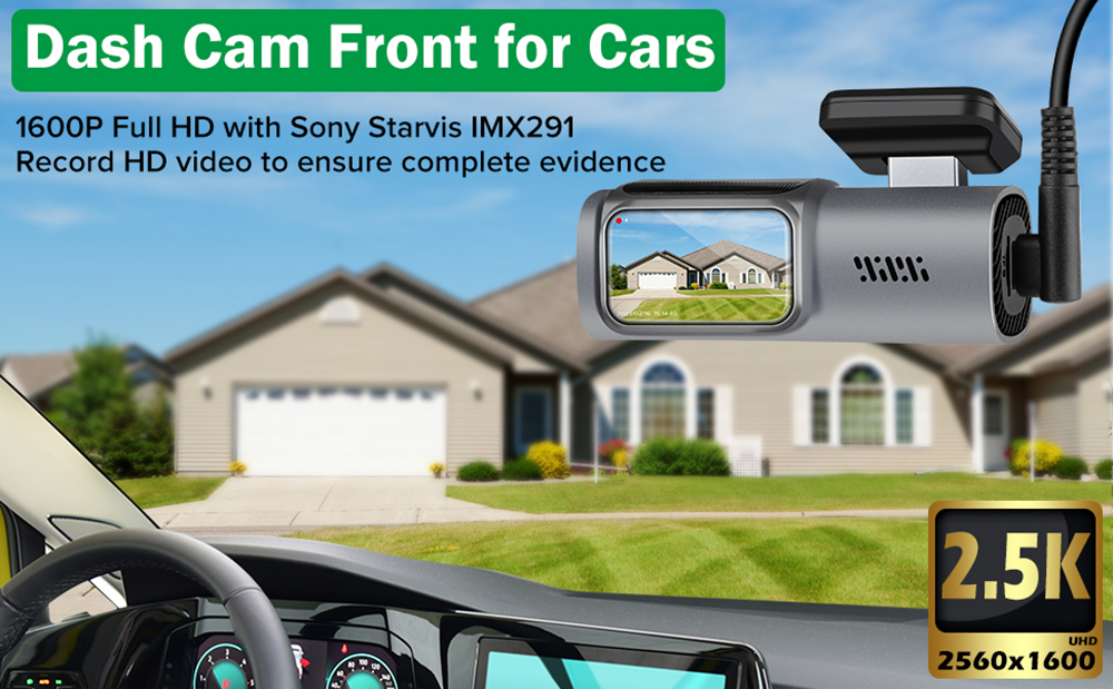 2.5K Dash Cam WiFi Car DVR Front Video Recorder G-Sensor Parking Mode