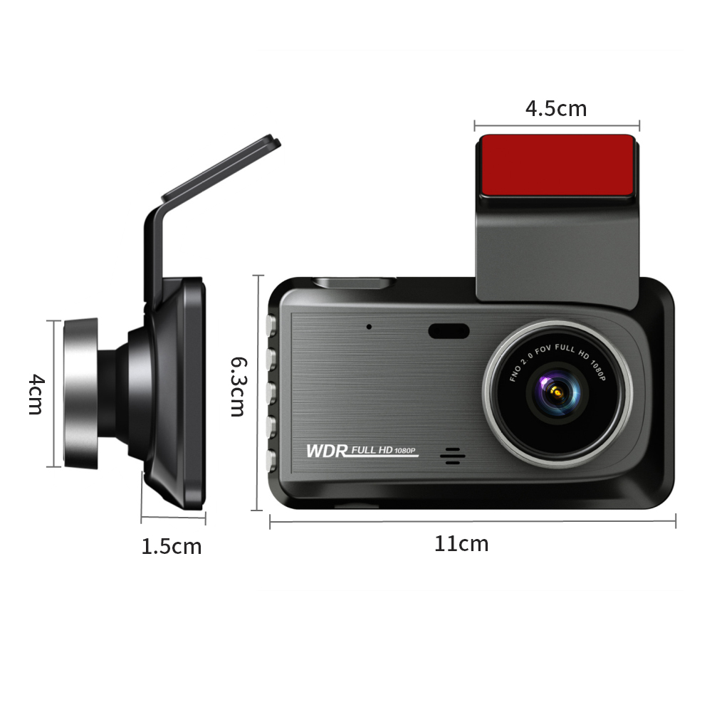 4 Inch Dash Cam HD 1080P Dual Lens
